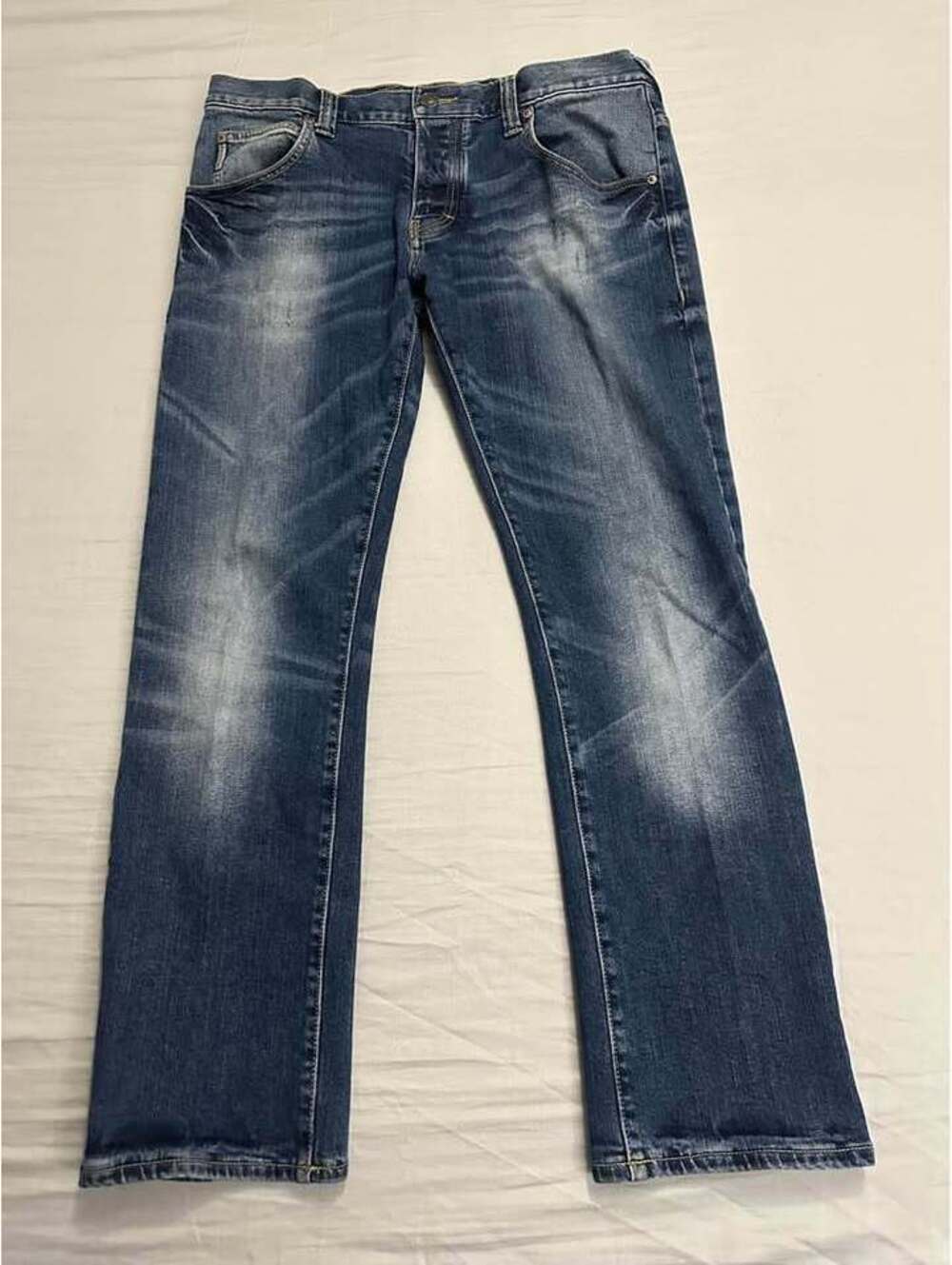 Armani Slim Straight blue denim jeans Mens Size 34 x 30 Used Like New $40